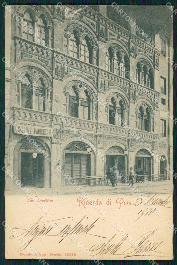Pisa Città Palazzo Agostino STRAPPO cartolina WX1223 – fronte