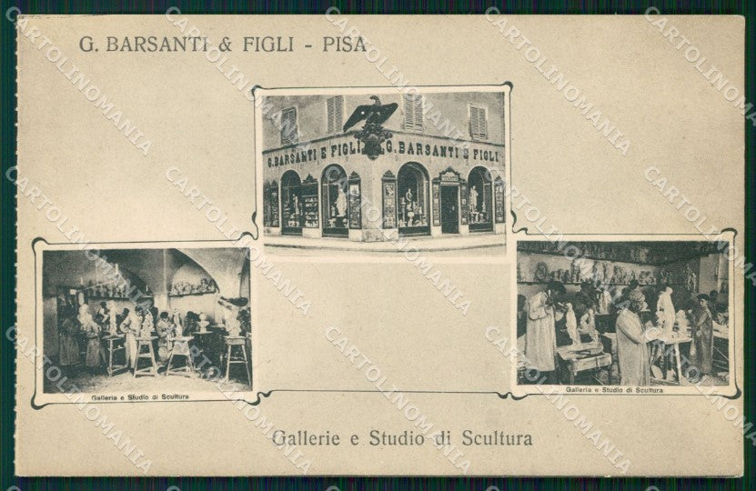Pisa Città Gallerie di Scultura Barsanti & Figli cartolina WX1225 – fronte