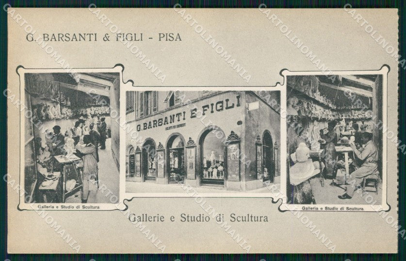 Pisa Città Gallerie di Scultura Barsanti & Figli cartolina WX1226 – fronte