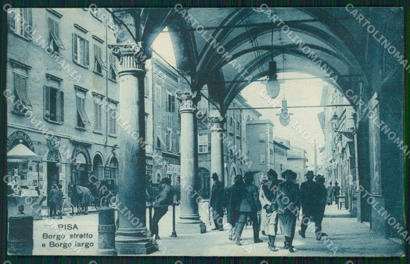 Pisa Città Borgo Stretto e Largo Carrozza cartolina WX1229 – fronte