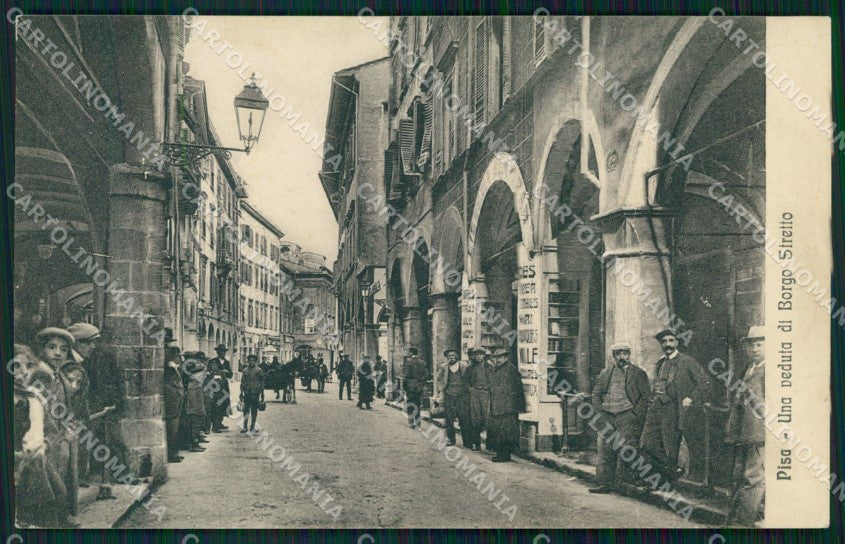 Pisa Città Borgo Stretto cartolina WX1236 – fronte