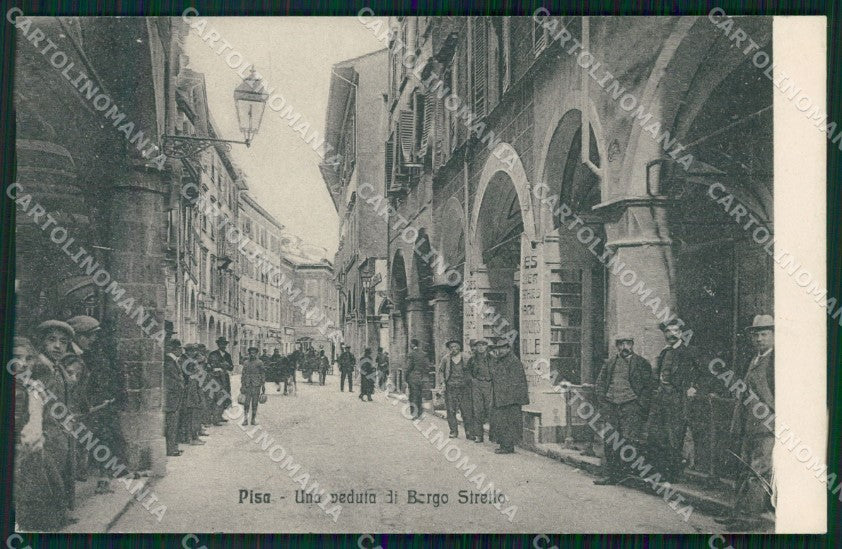 Pisa Città Borgo Stretto cartolina WX1237 – fronte