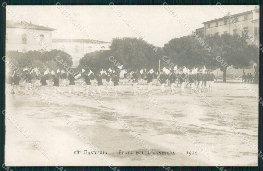 Pisa Città Militari Festa della Bandiera 1904 Foto cartolina WX1242 – fronte