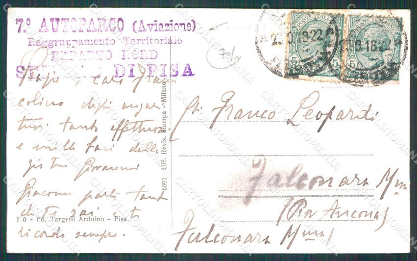 Pisa San Rossore Cammelli RIFILATA cartolina WX1243 – retro