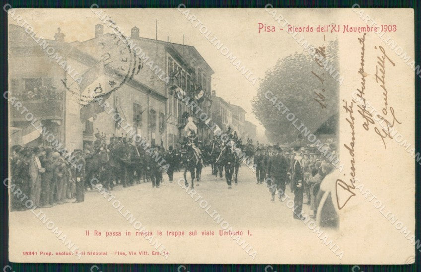 Pisa Città Savoia Militari PIEGA cartolina WX1244 – fronte