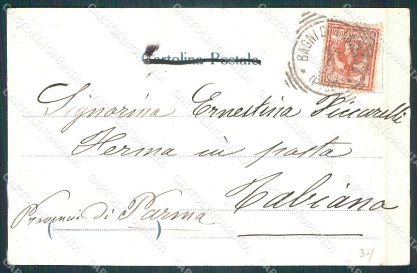 Pisa Casciana Terme Cavallo PIEGA cartolina WX1247 – retro