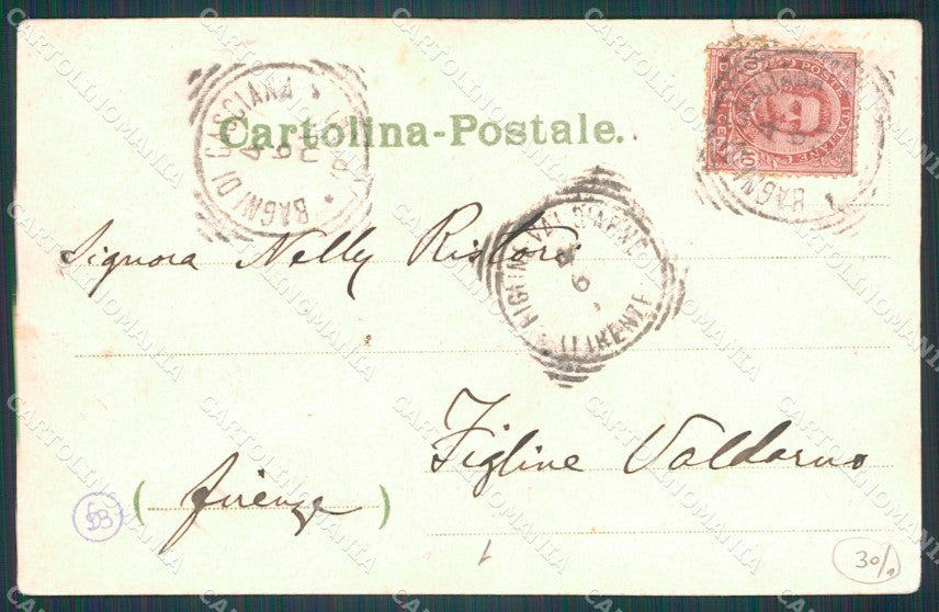 Pisa Casciana Terme Piazza delle Terme PIEGHINA STRAPPINO cartolina WX1248 – retro