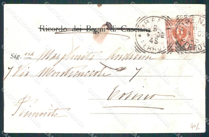 Pisa Casciana Terme Antica Fonte PIEGHINA cartolina WX1250 – retro