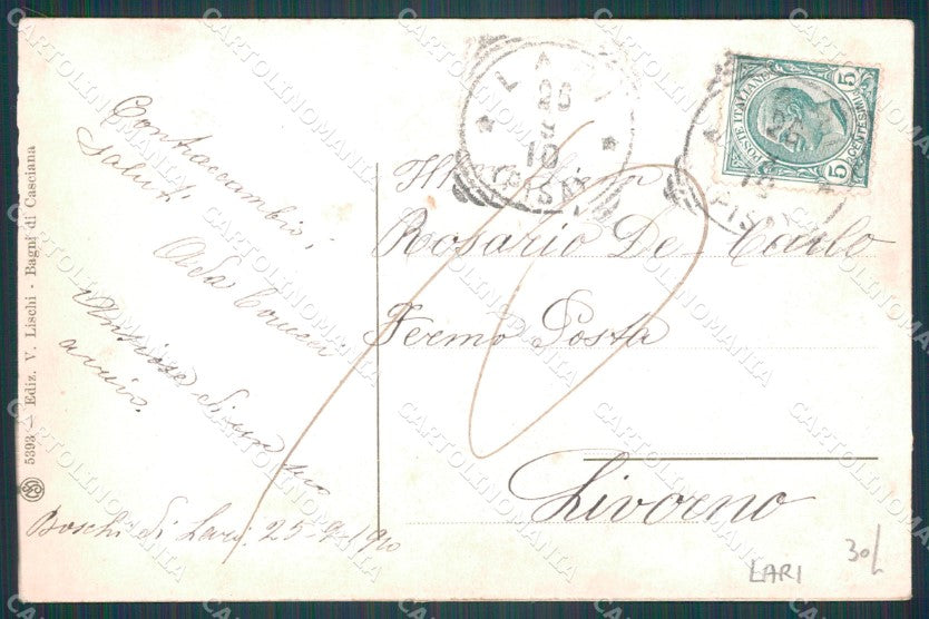 Pisa Casciana Terme Lari RIFILATA cartolina WX1253 – retro