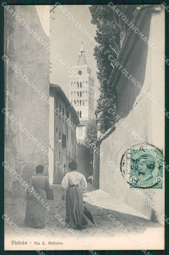 Pistoia Città Via Santo Stefano cartolina WX1264 – fronte