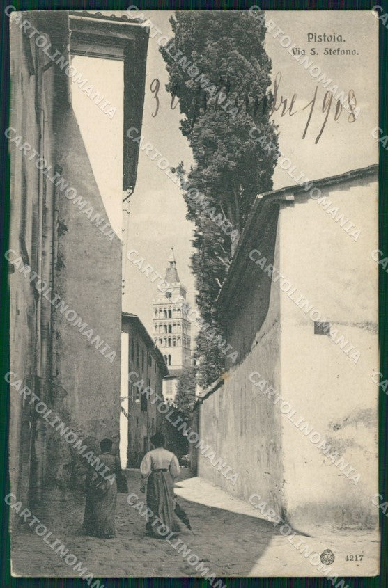 Pistoia Città Via Santo Stefano cartolina WX1266 – fronte