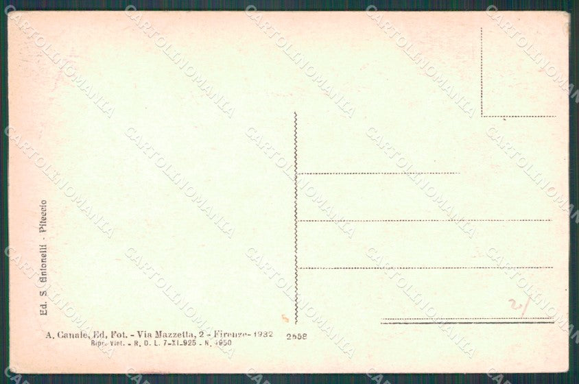 Pistoia Piteccio cartolina WX1272 – retro