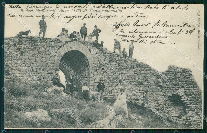 Pistoia Monsummano Alto Ruderi Mediovali TRACCE UMIDO cartolina WX1274 – fronte