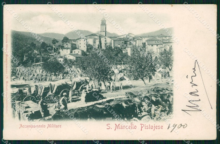 Pistoia San Marcello Pistoiese Militari cartolina WX1278 – fronte
