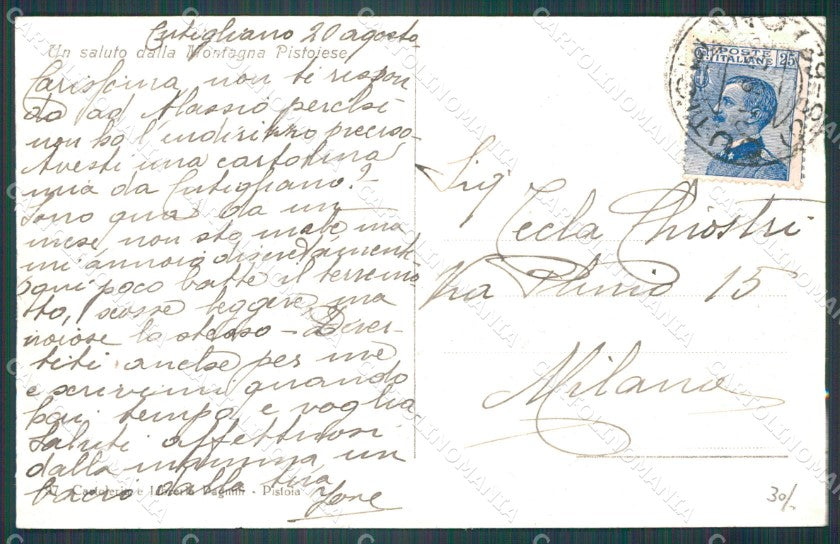 Pistoia San Marcello Pistoiese Lago Scaffaiolo cartolina WX1282 – retro