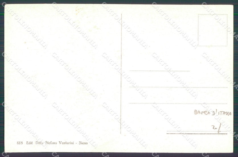 Siena Città Palazzo Banca d'Italia cartolina WX1306 – retro