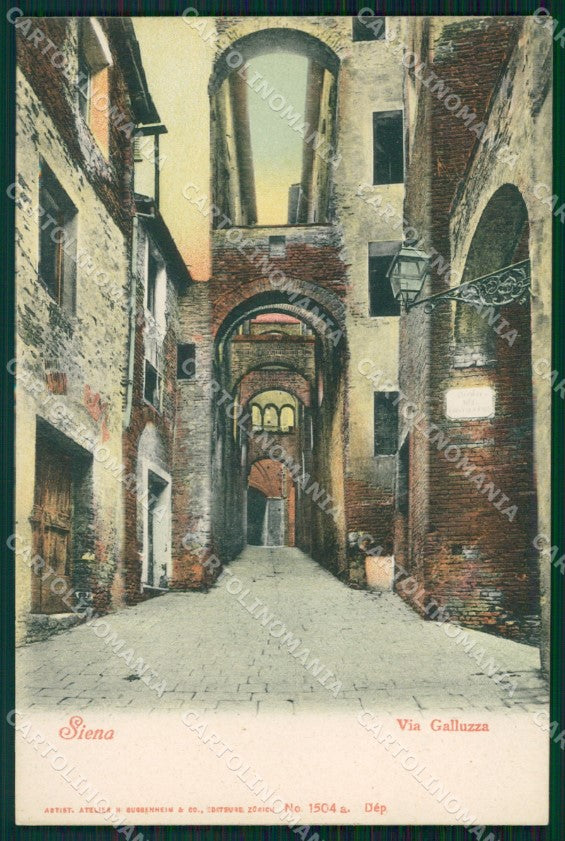 Siena Città Via Galluzza cartolina WX1307 – fronte