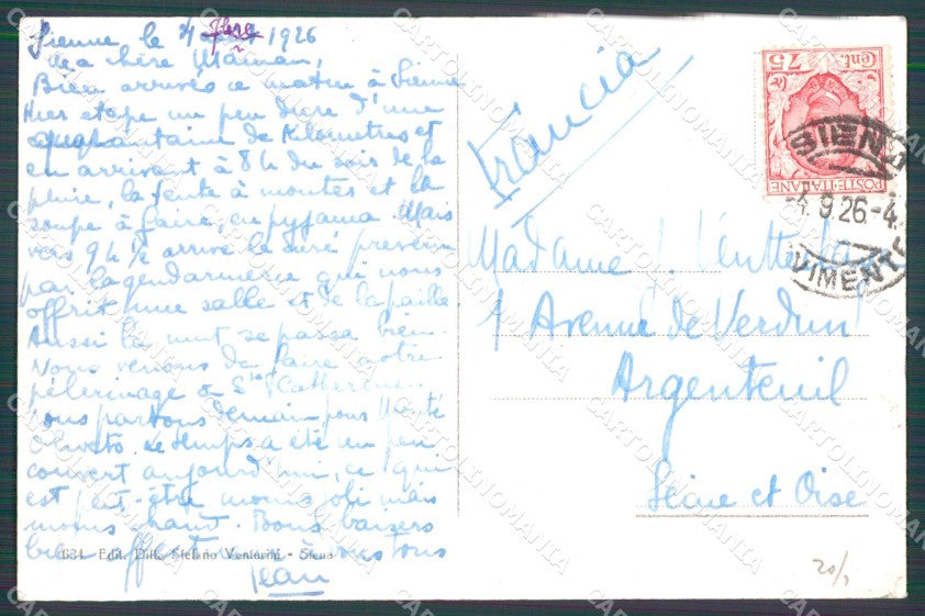 Siena Città Il Ghetto PIEGHINA cartolina WX1311 – retro
