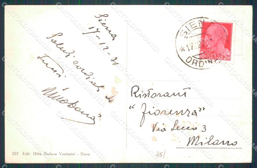 Siena Città Bue della Campaga Senese cartolina WX1333 – retro