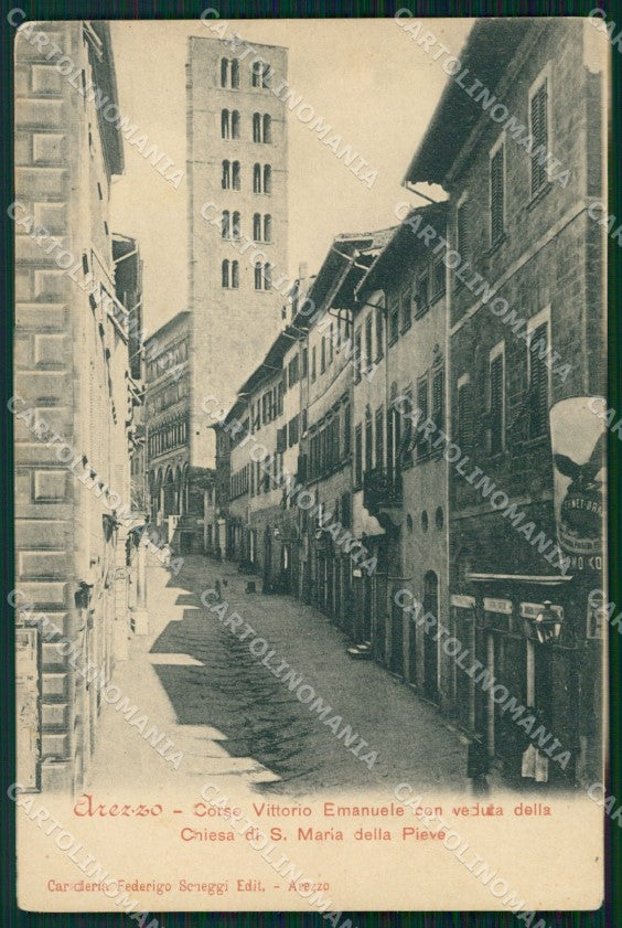 Arezzo Città Corso Vittorio Emanuele cartolina WX1353 – fronte