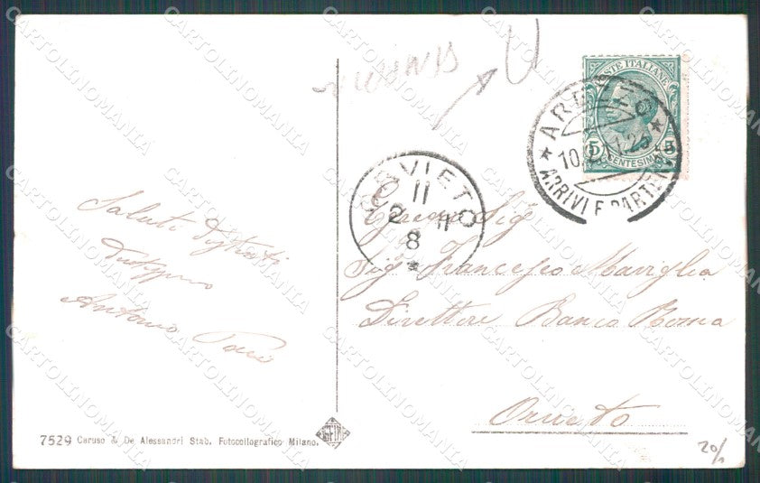 Arezzo Città Piazza Umberto I STRAPPINO cartolina WX1369 – retro