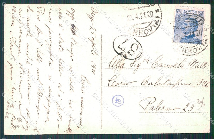 Arezzo Città Piazza Guido Monaco cartolina WX1370 – retro