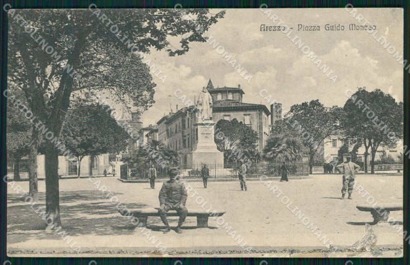 Arezzo Città Piazza Guido Monaco ABRASA cartolina WX1371 – fronte