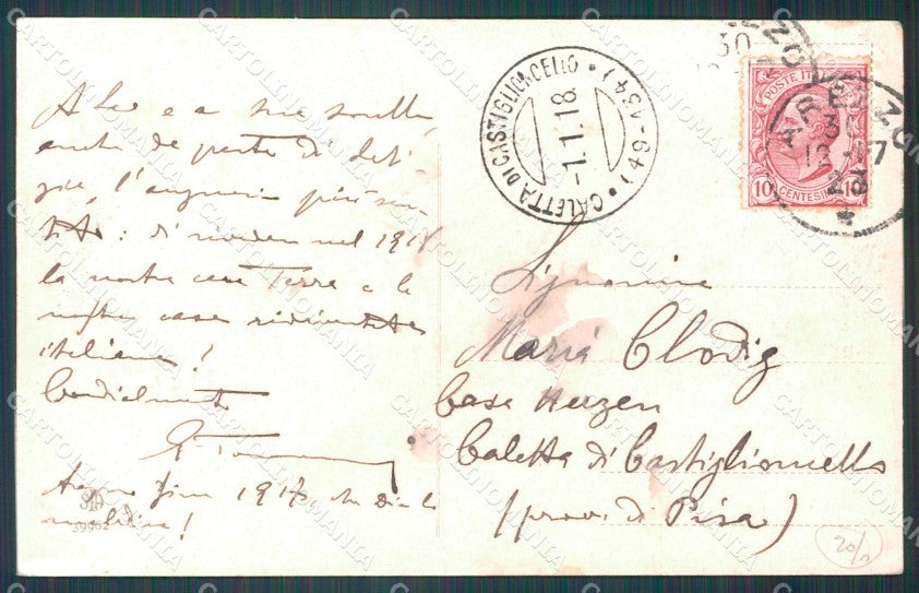 Arezzo Città Piazza Guido Monaco ABRASA cartolina WX1371 – retro