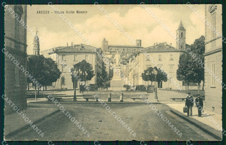 Arezzo Città Piazza Guido Monaco STRAPPINO cartolina WX1379 – fronte