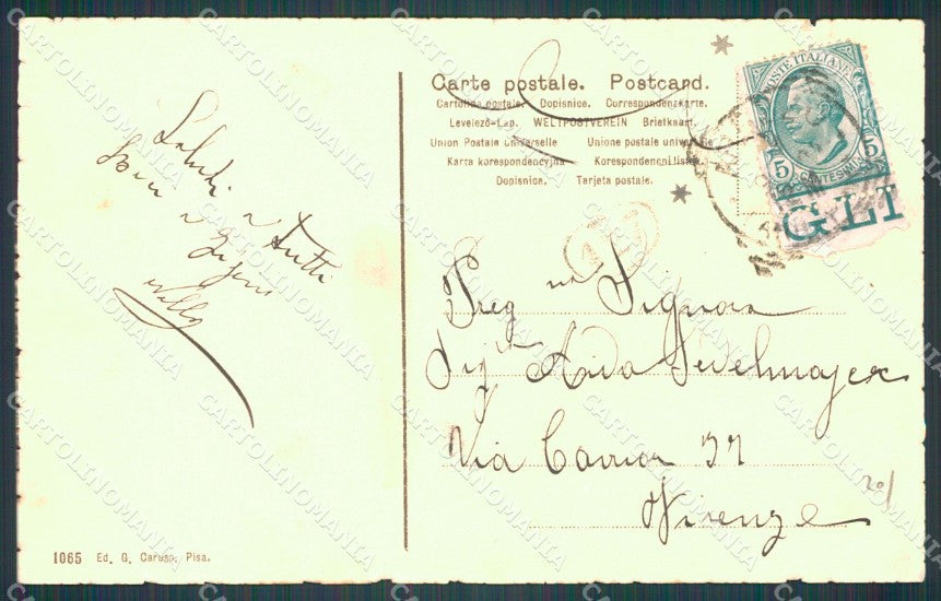 Arezzo Città Piazza Guido Monaco STRAPPINO cartolina WX1379 – retro