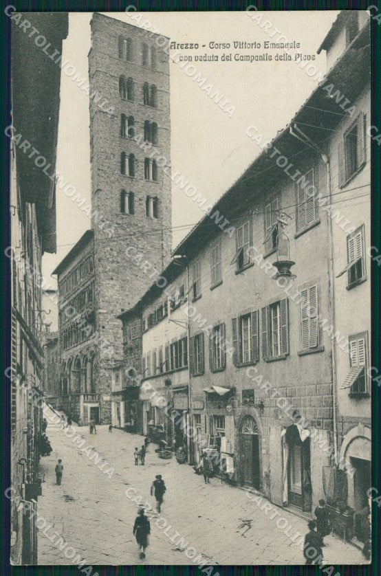 Arezzo Città Campanile della Pieve SCOLLATA cartolina WX1380 – fronte