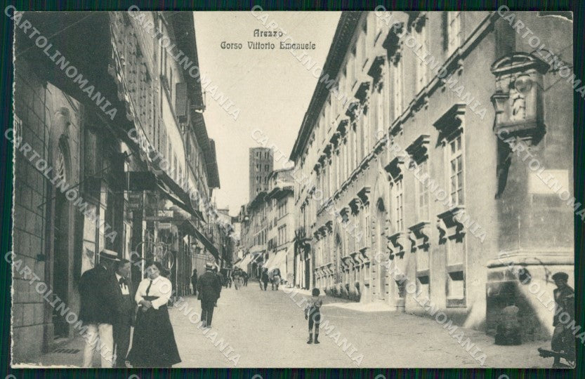 Arezzo Città Corso Vittorio Emanuele cartolina WX1381 – fronte