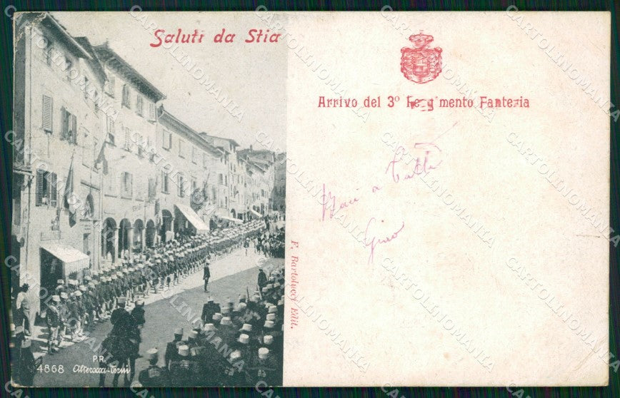 Arezzo Pratovecchio Stia Militari Alterocca 4868 PIEGA cartolina WX1389 – fronte
