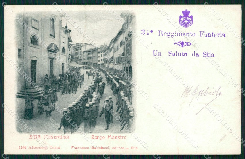 Arezzo Pratovecchio Stia Militari Alterocca 1107 cartolina WX1390 – fronte