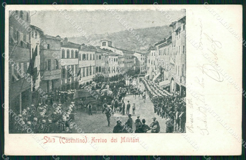 Arezzo Pratovecchio Stia Militari cartolina WX1391 – fronte