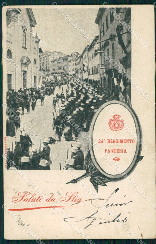 Arezzo Pratovecchio Stia Militari cartolina WX1392 – fronte