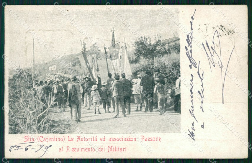 Arezzo Pratovecchio Stia Militari PIEGHINA cartolina WX1394 – fronte
