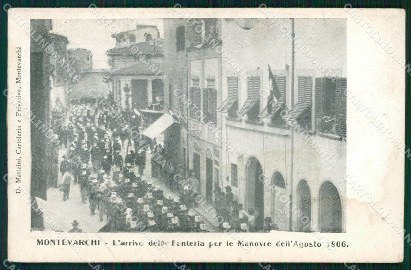 Arezzo Montevarchi Militari cartolina WX1400 – fronte