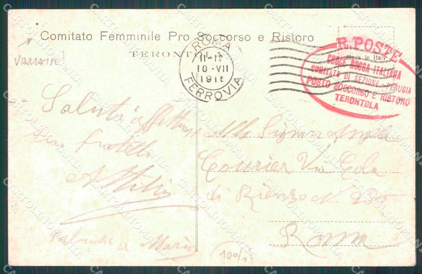 Arezzo Cortona Terontola Stazione Treno cartolina WX1404 – retro