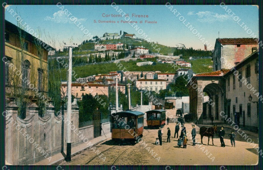 Firenze Fiesole San Domenico Tram Foto cartolina WX1412 – fronte