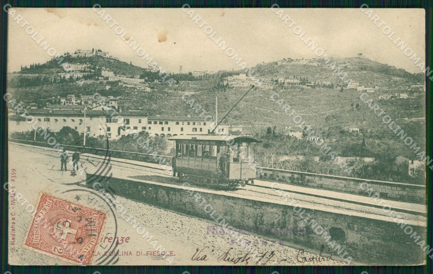 Firenze Fiesole Tram cartolina WX1416 – fronte