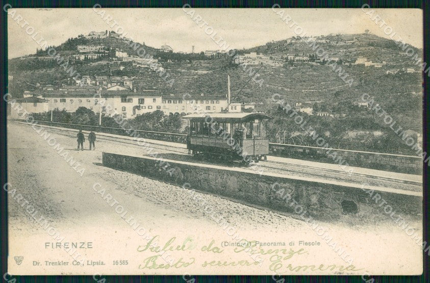 Firenze Fiesole Tram cartolina WX1417 – fronte
