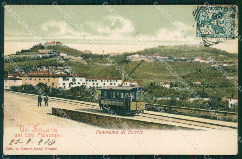 Firenze Fiesole Tram cartolina WX1418 – fronte