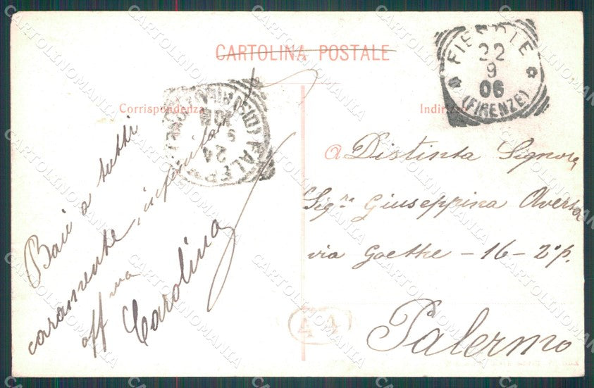 Firenze Fiesole Tram cartolina WX1418 – retro