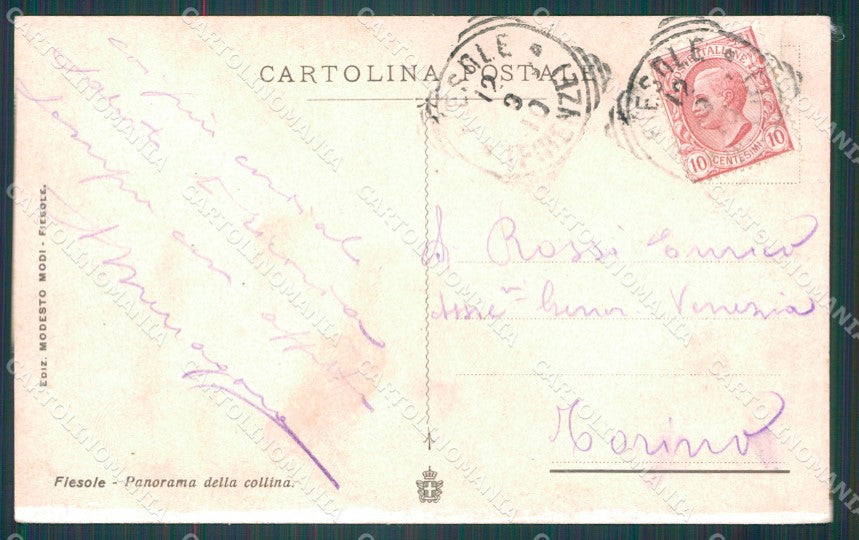 Firenze Fiesole Tram cartolina WX1419 – retro