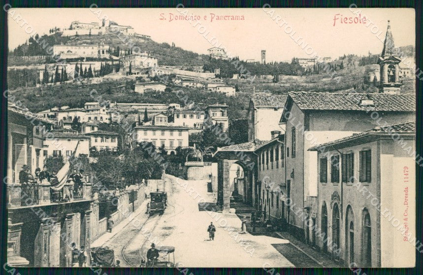 Firenze Fiesole San Domenico Tram cartolina WX1424 – fronte