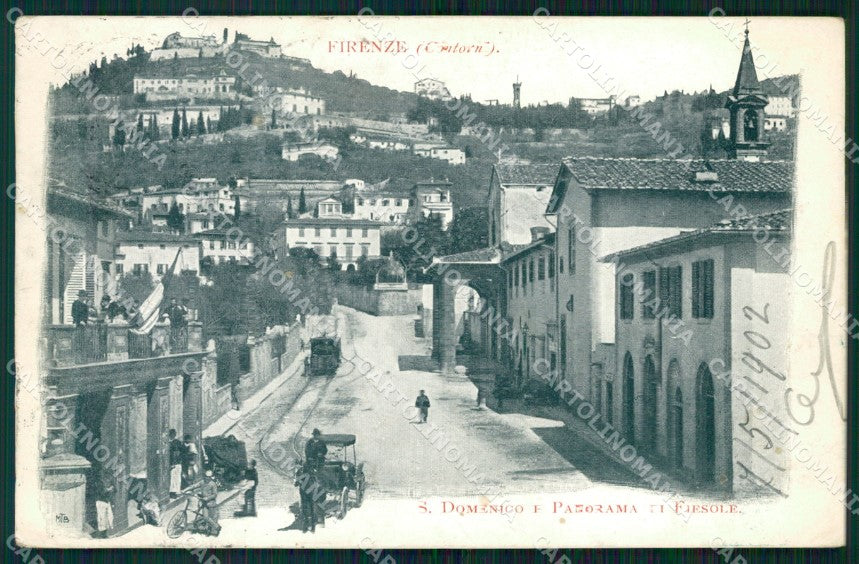 Firenze Fiesole San Domenico Tram cartolina WX1425 – fronte