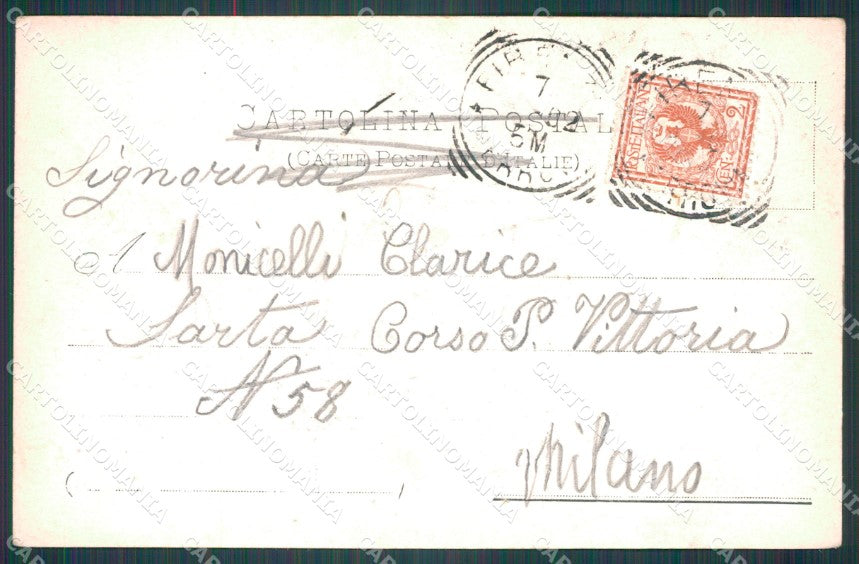 Firenze Fiesole San Domenico Tram cartolina WX1425 – retro