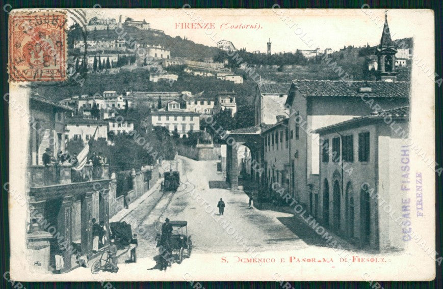 Firenze Fiesole San Domenico Tram cartolina WX1426 – fronte