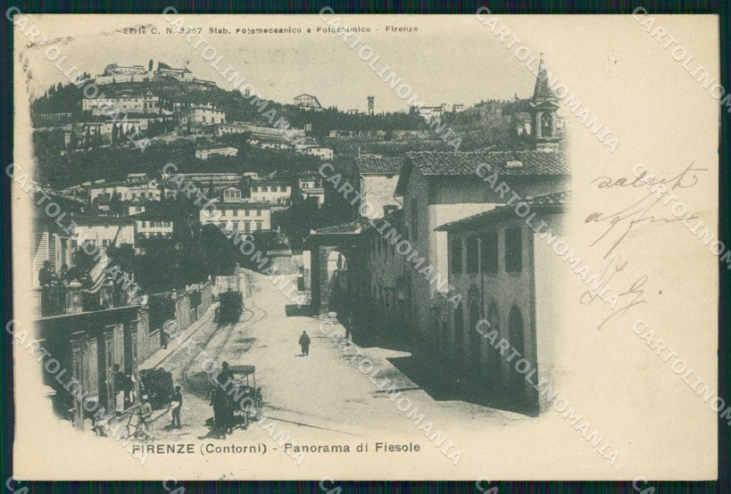 Firenze Fiesole San Domenico Tram cartolina WX1430 – fronte